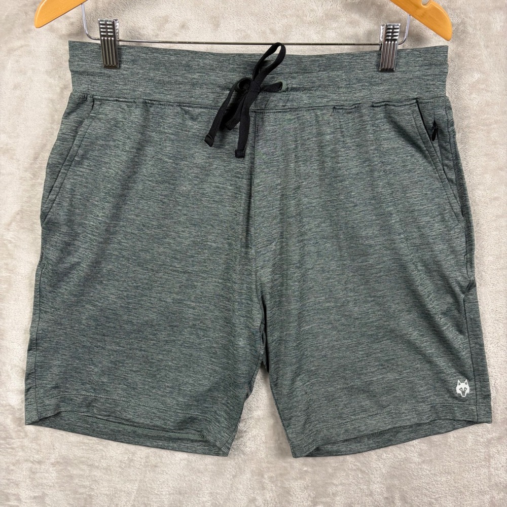 Greyson Brrr Cooling Performance Shorts Men's M Green Heathered Lightweight